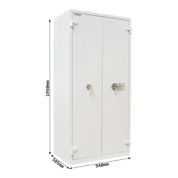 Rottner Stahlbüroschrank S2 Office 3 Fire Premium Doppelbartschloss lichtgrau T05649